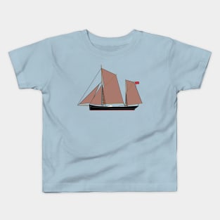 River Thames Sailing Barge Kids T-Shirt